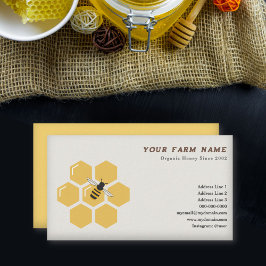 Tarjeta de presentación Bee and Honeycomb