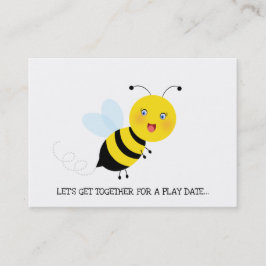 Tarjeta De Presentación Bee in Tulip Garden Play Date Calling Card