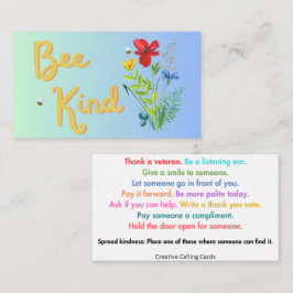 Tarjeta De Presentación Bee Kind