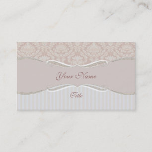 Tarjeta de presentación Beige Stripe