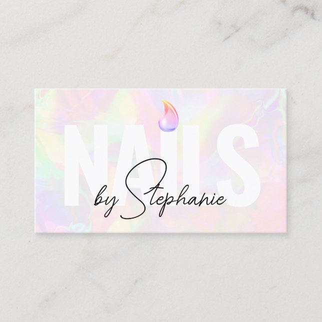 Tarjeta De Presentación Belleza rosa del código QR del artista de las uñas (Anverso)