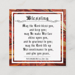 Tarjeta De Presentación BIble Prisé Bendiciendo números Plaza Roja de Márm