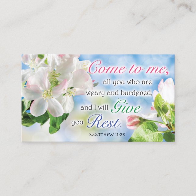 Tarjeta De Presentación Bible Verse Cards - Religious Motivational Cards (Anverso)