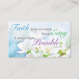 Tarjeta De Presentación Bible Verse, Religious Motivational Faith Card