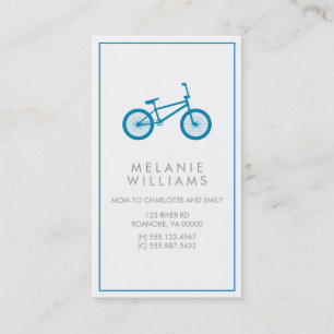 Tarjeta De Presentación Bicicleta azul Mod Ocean