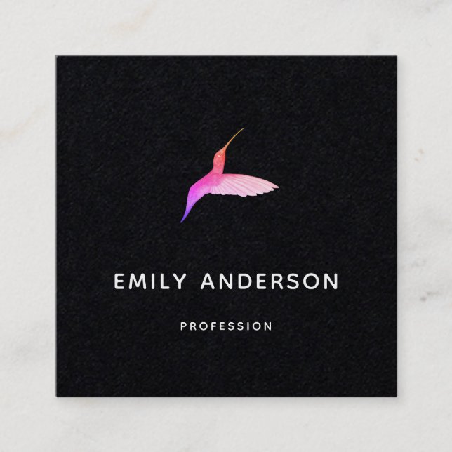 Tarjeta de presentación Black Hummingbird (Anverso)