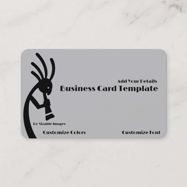 Tarjeta de presentación Black Kokopelli Southweste (Anverso)