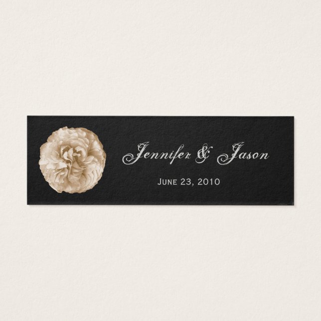 Tarjeta de presentación BLACK SILVER CREAM Wedding (Atrás)