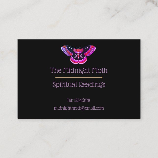 Tarjeta de presentación Black Vintage Tattoo Style (Anverso)