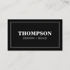 Tarjeta de presentación Black White Professional p