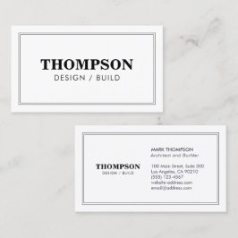 Tarjeta de presentación Black White Professional p