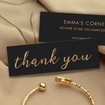 Tarjeta de presentación Black with Gold Gracias
