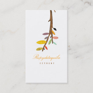 Tarjeta de presentación blanca de árbol
