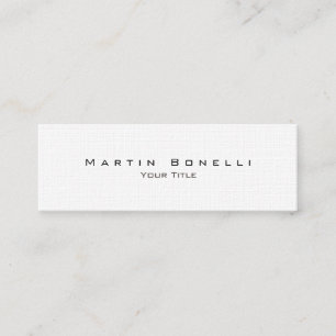 Tarjeta de presentación blanca de diseño lineal