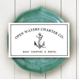 Tarjeta de presentación blanca Marina de la marca 