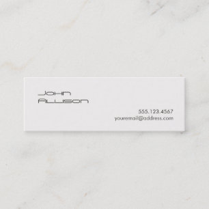 Tarjeta de presentación blanca profesional limpia 