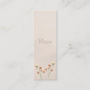 Tarjeta De Presentación Bloom Floral Mini Marcador
