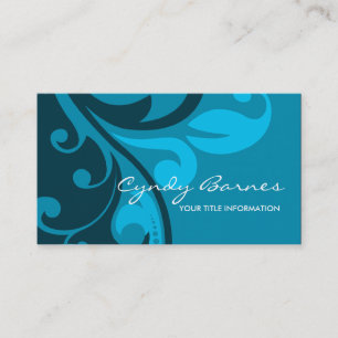 Tarjeta de presentación Blue and Indigo Swirls