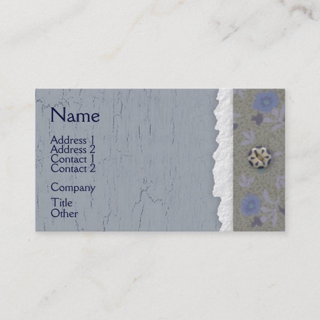Tarjeta de presentación Blue Crackle (Anverso)
