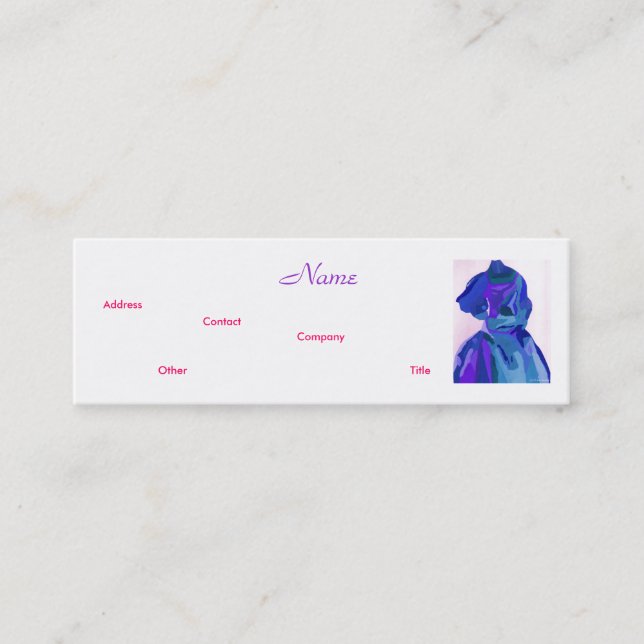 Tarjeta de presentación Blue I del Diseñador de mo (Anverso)