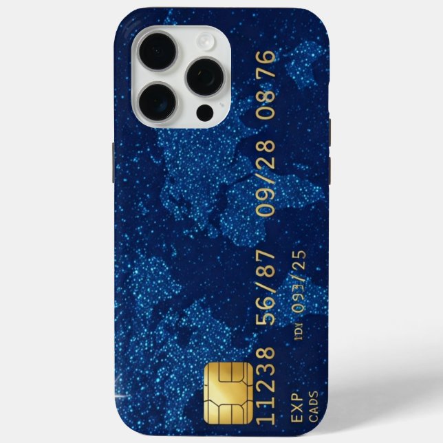 Tarjeta de presentación Blue Safire para fundas (Reverso )