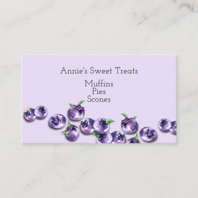 Tarjeta de presentación Blueberry Design (Anverso)