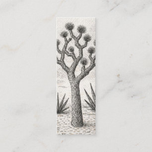 Tarjeta De Presentación boceto de árbol de josué arte de boceto del desi