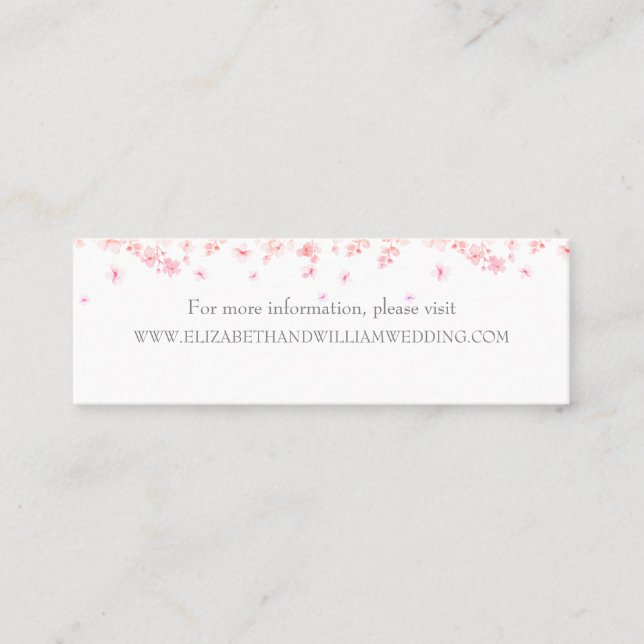 Tarjeta De Presentación Boda Floral de Blossom Peach (Anverso)