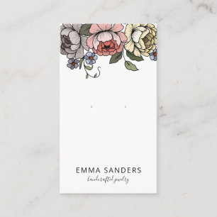 Tarjeta De Presentación Boho Florals Earls Jewelry Display Cards