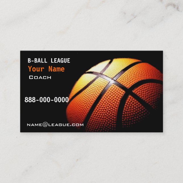 Tarjeta De Presentación Bola de la cesta (Anverso)