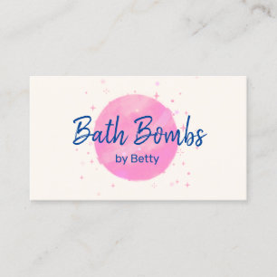 Tarjeta De Presentación Bombas de baño rosadas
