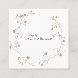 Tarjeta de presentación Botánica Boho Feather de c