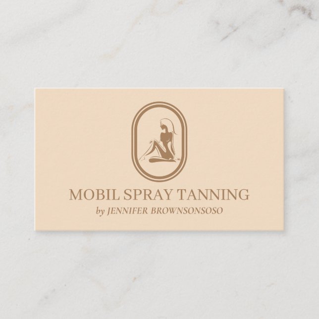 Tarjeta De Presentación Bronze Sun Body Skincare Spray Tanning (Anverso)