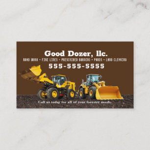 Tarjeta de presentación Brown Bull Dozer