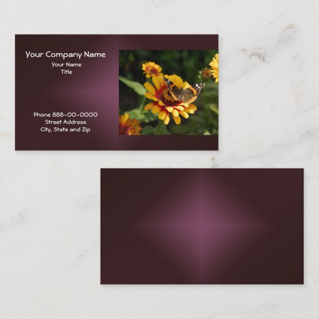 Tarjeta de presentación Brown Eyed Susan Wildflowe (Anverso / Reverso)