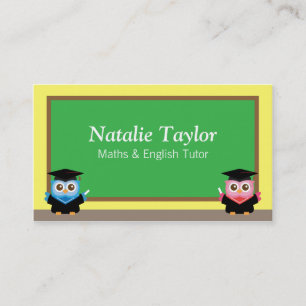 Tarjeta De Presentación Búhos de graduación, Tutor personal o Maestro