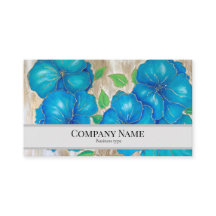 Business Card with painting of flowers