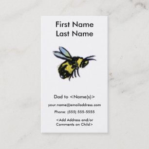 Tarjeta De Presentación Busy Bee Daddy Personalizado Llamando a las tarjet