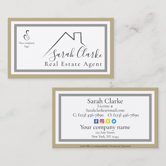 Tarjeta de presentación C21 Black Rooftop (Anverso / Reverso)