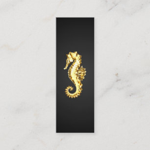 Tarjeta De Presentación Caballo marino polígono de oro