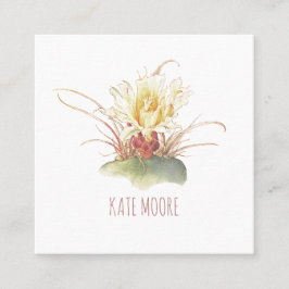 Tarjeta De Presentación Cactus elegante floreciente