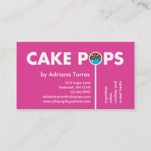 Tarjeta de presentación Cake Pops moderna