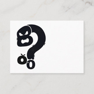 Tarjeta De Presentación Calavera de Boo con Signo de Interrogación