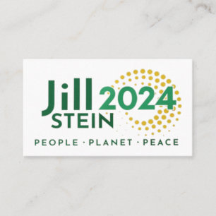 Tarjeta De Presentación Campaña de paz del planeta del pueblo Jill Stein
