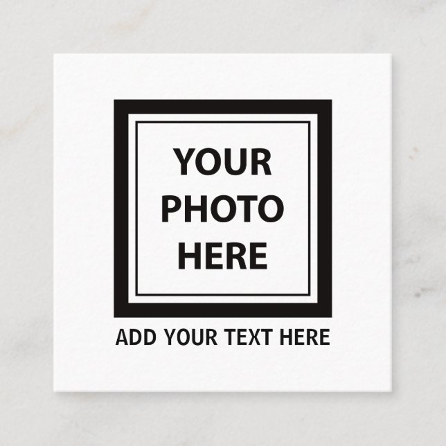 Tarjeta De Presentación Cargar foto de imagen y añadir texto - Personaliza (Anverso)