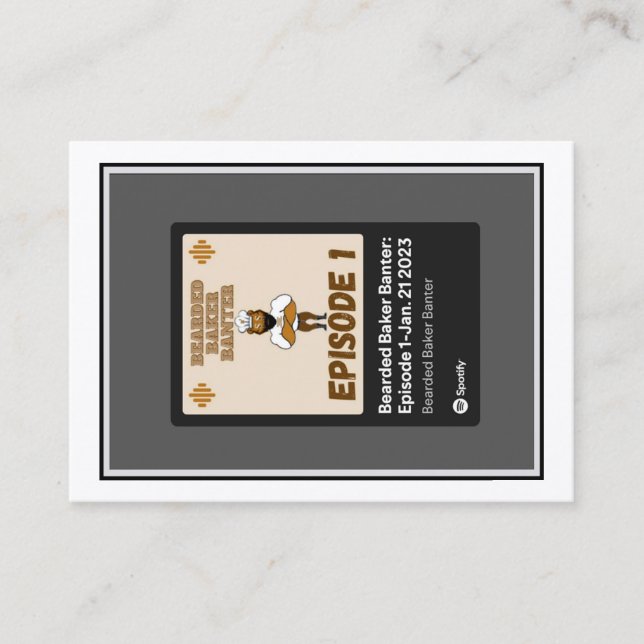 Tarjeta De Presentación Cartas de Intercambio Baker Banter con barba: Epis (Anverso)