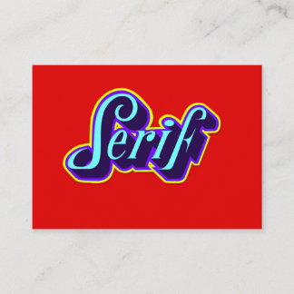 Tarjeta De Presentación Carte Lettrage Serif 
