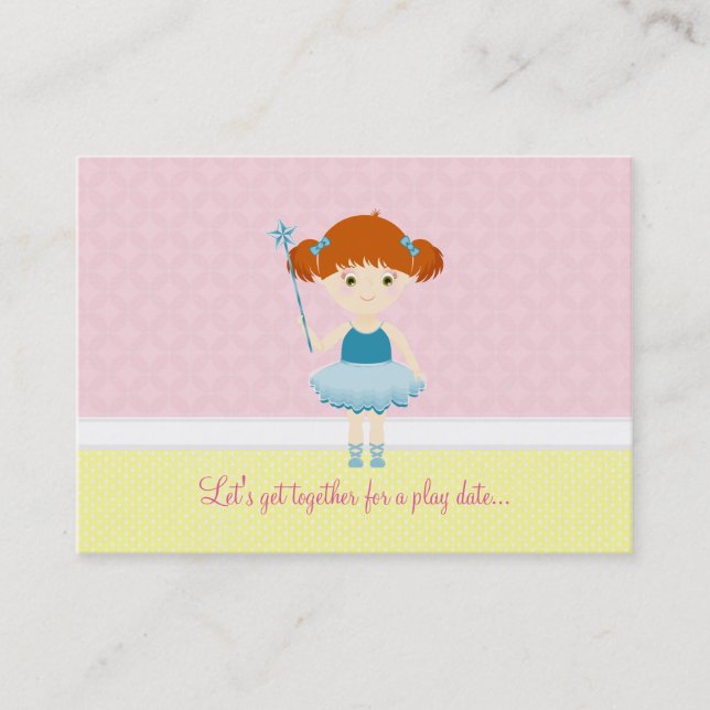 Tarjeta De Presentación Celebración de la torta dulce Ballerina (Anverso)