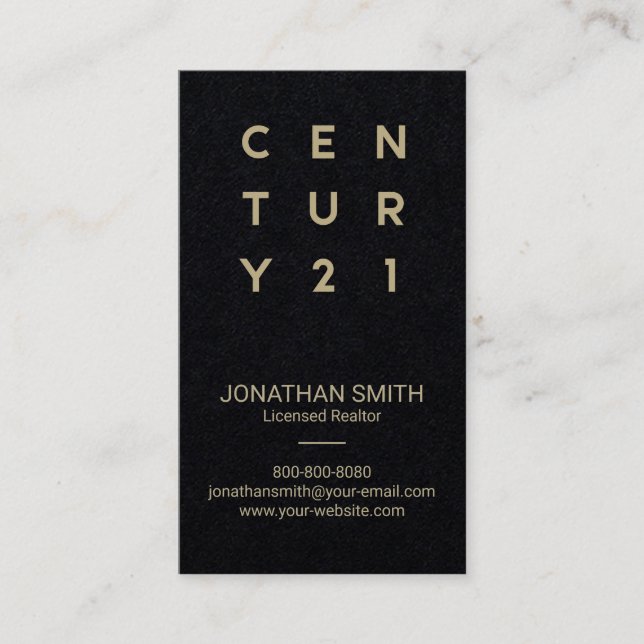 Tarjeta de presentación Century 21 (Anverso)