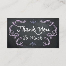 Tarjeta De Presentación Chalkboard Thank You Business Cards